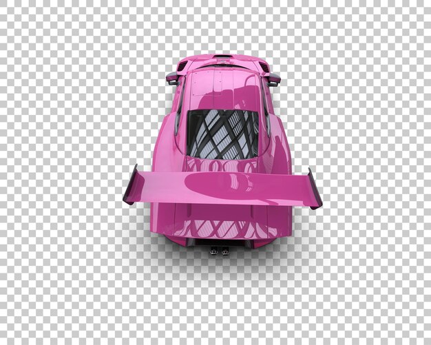 Auto deportivo realista aislado en el fondo Ilustración de renderización 3D