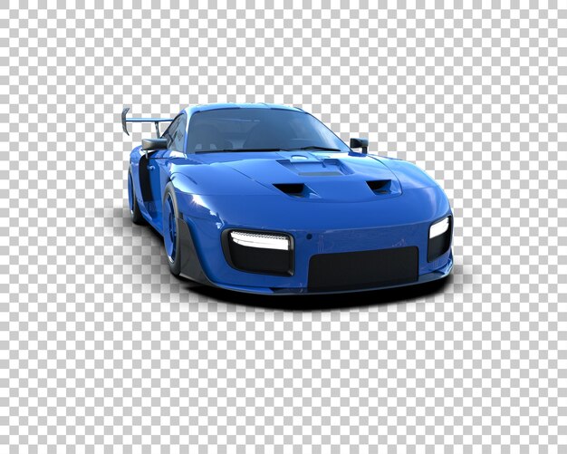 Auto deportivo realista aislado en el fondo Ilustración de renderización 3D