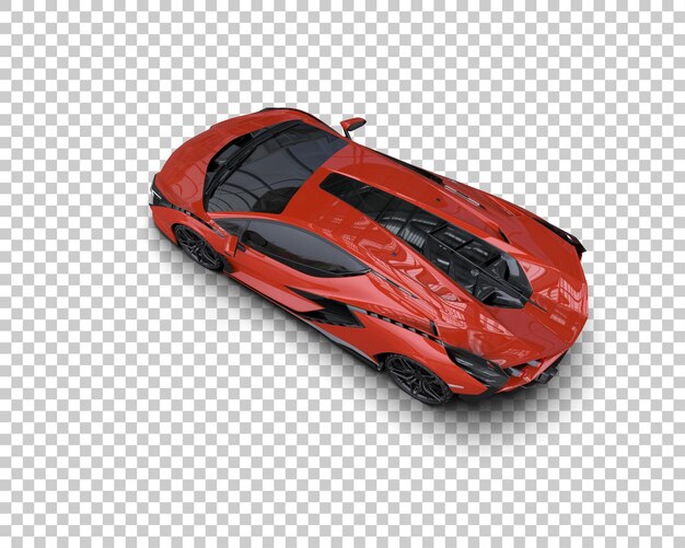 Auto deportivo realista aislado en el fondo Ilustración de renderización 3D
