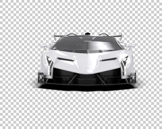Auto deportivo realista aislado en el fondo Ilustración de renderización 3D