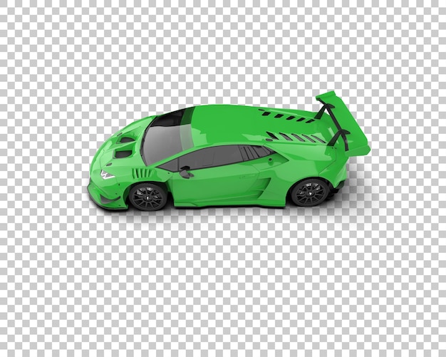 Auto deportivo realista aislado en el fondo Ilustración de renderización 3D