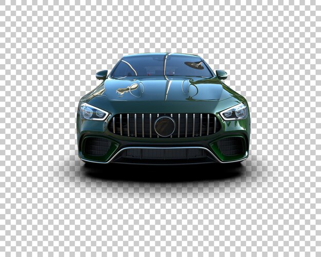 Auto deportivo realista aislado en el fondo Ilustración de renderización 3D