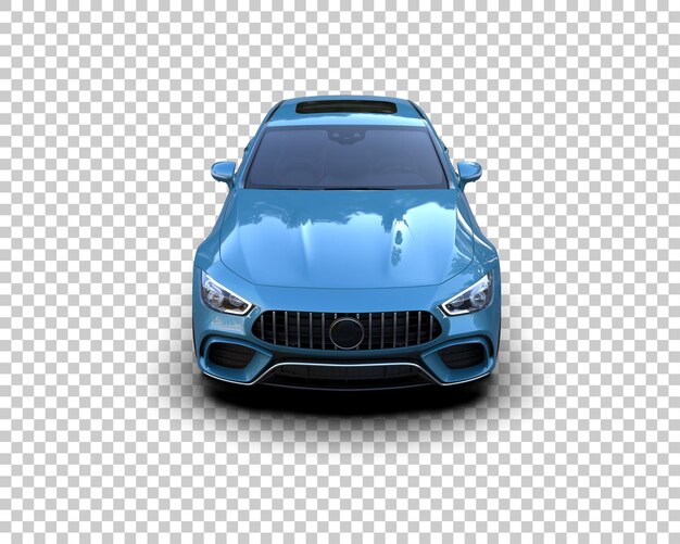 Auto deportivo realista aislado en el fondo Ilustración de renderización 3D