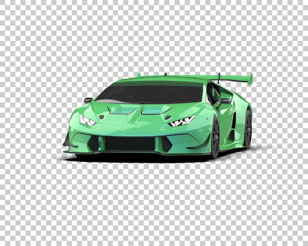 Auto deportivo realista aislado en el fondo Ilustración de renderización 3D