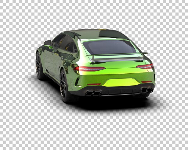Auto deportivo realista aislado en el fondo Ilustración de renderización 3D