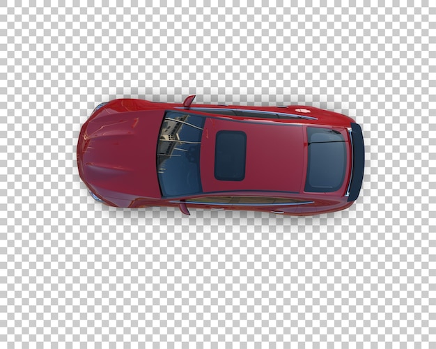 Auto deportivo realista aislado en el fondo Ilustración de renderización 3D