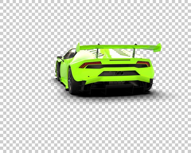 Auto deportivo realista aislado en el fondo Ilustración de renderización 3D