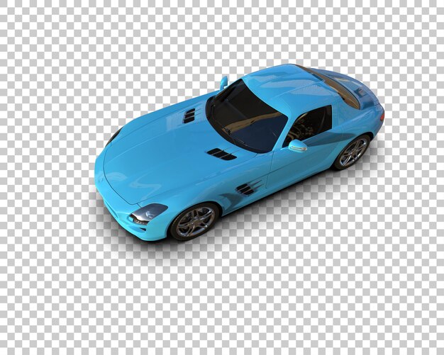 Auto deportivo realista aislado en el fondo Ilustración de renderización 3D