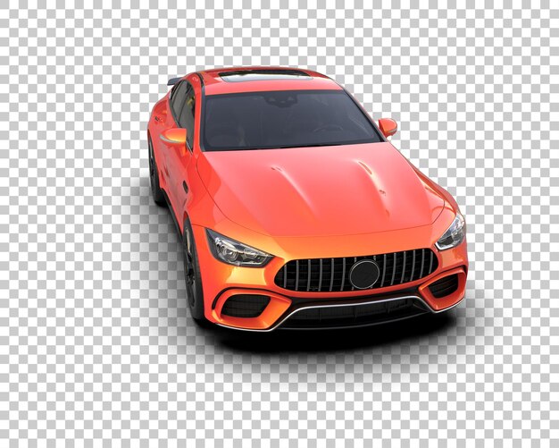 Auto deportivo realista aislado en el fondo Ilustración de renderización 3D