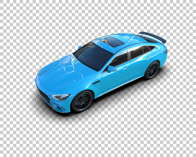 Auto deportivo realista aislado en el fondo Ilustración de renderización 3D