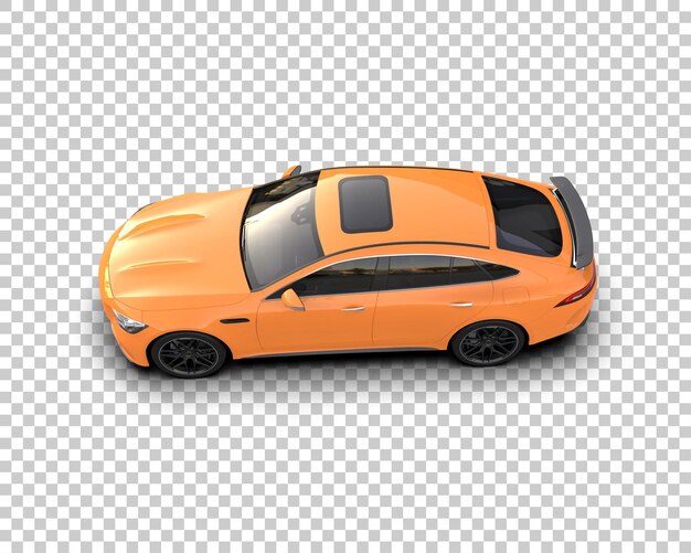 Auto deportivo realista aislado en el fondo Ilustración de renderización 3D