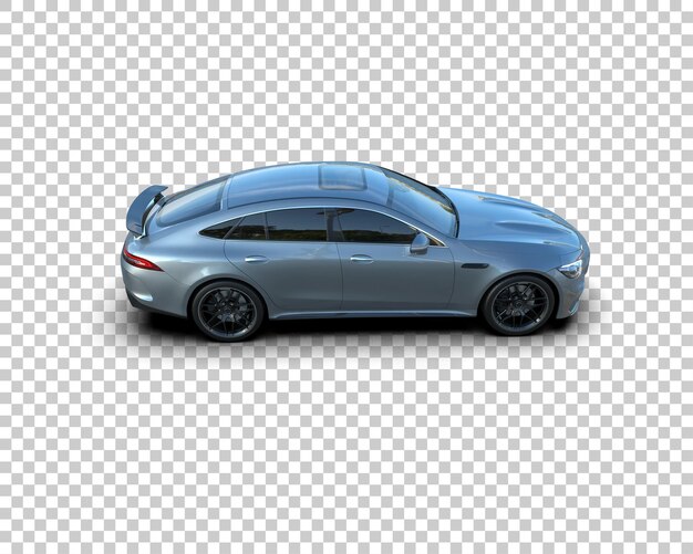 Auto deportivo realista aislado en el fondo Ilustración de renderización 3D