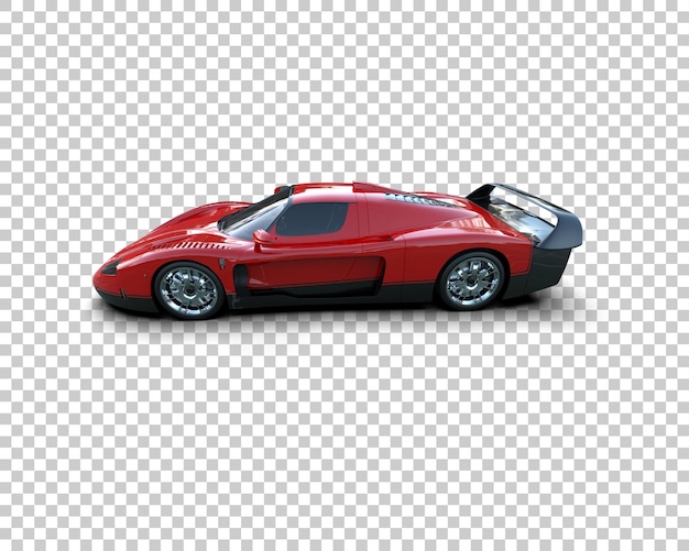 Auto deportivo realista aislado en el fondo Ilustración de renderización 3D