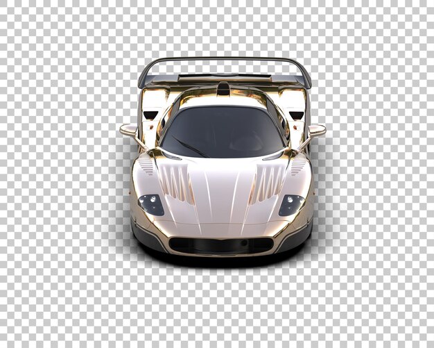 Auto deportivo realista aislado en el fondo Ilustración de renderización 3D