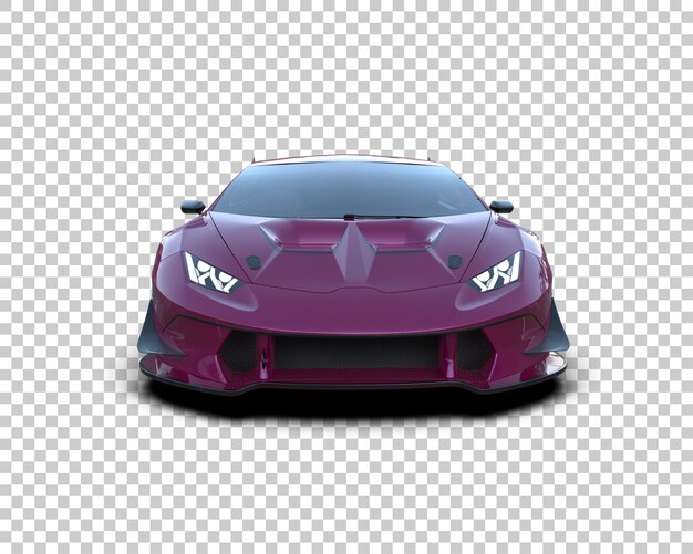 Auto deportivo realista aislado en el fondo Ilustración de renderización 3D