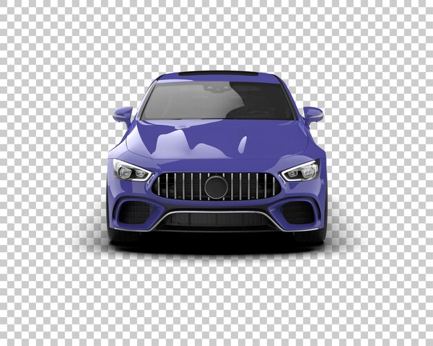 Auto deportivo realista aislado en el fondo Ilustración de renderización 3D