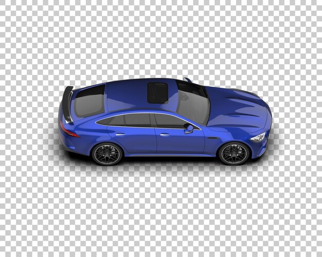 Auto deportivo realista aislado en el fondo Ilustración de renderización 3D