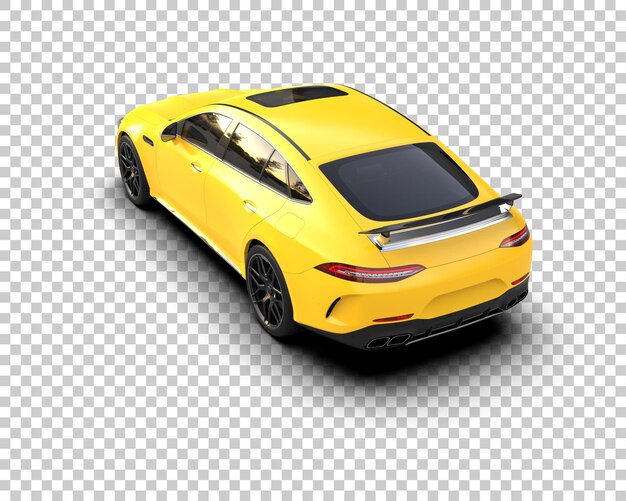 Auto deportivo realista aislado en el fondo Ilustración de renderización 3D