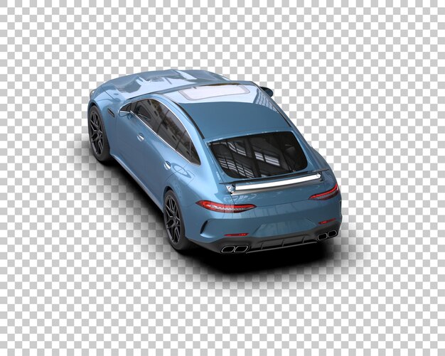 Auto deportivo realista aislado en el fondo Ilustración de renderización 3D