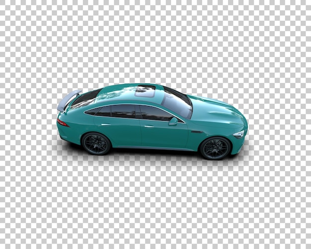 Auto deportivo realista aislado en el fondo Ilustración de renderización 3D