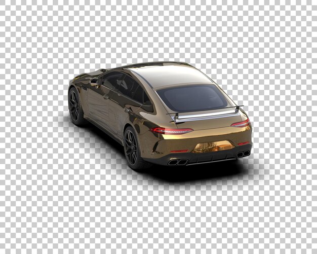 Auto deportivo realista aislado en el fondo Ilustración de renderización 3D