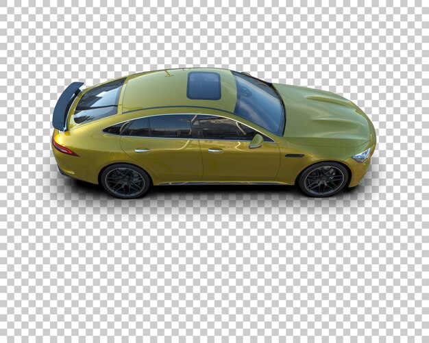 Auto deportivo realista aislado en el fondo Ilustración de renderización 3D