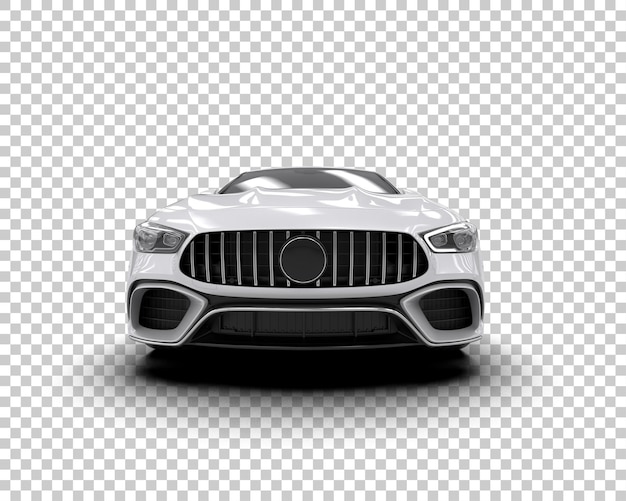 Auto deportivo realista aislado en el fondo Ilustración de renderización 3D