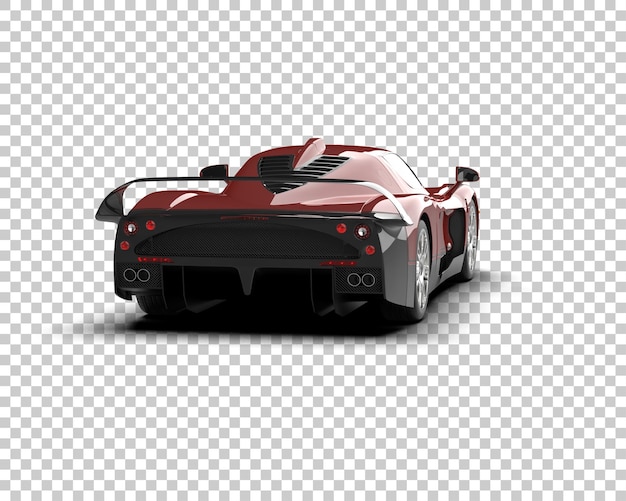 Auto deportivo realista aislado en el fondo Ilustración de renderización 3D
