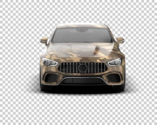 Auto deportivo realista aislado en el fondo Ilustración de renderización 3D