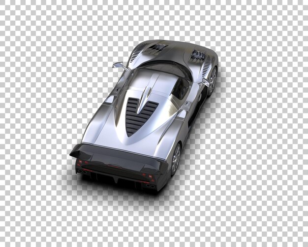 Auto deportivo realista aislado en el fondo Ilustración de renderización 3D