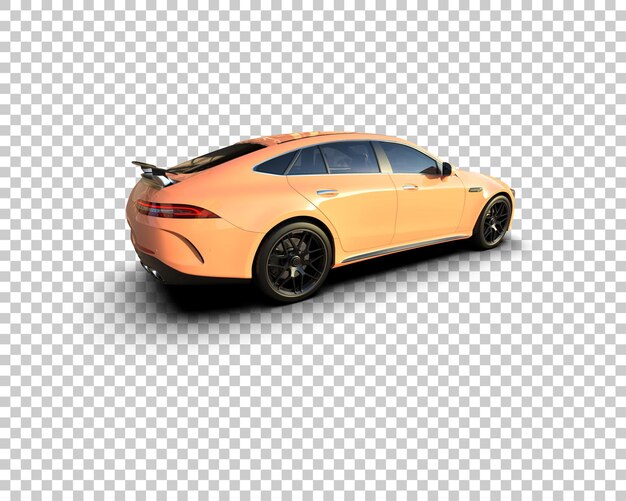 Auto deportivo realista aislado en el fondo Ilustración de renderización 3D