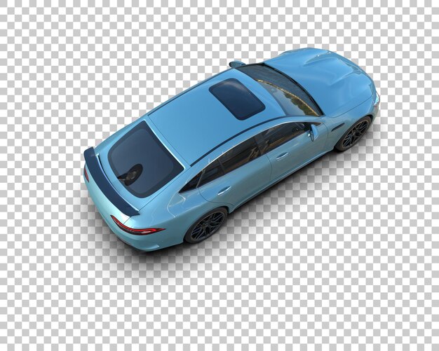 Auto deportivo realista aislado en el fondo Ilustración de renderización 3D