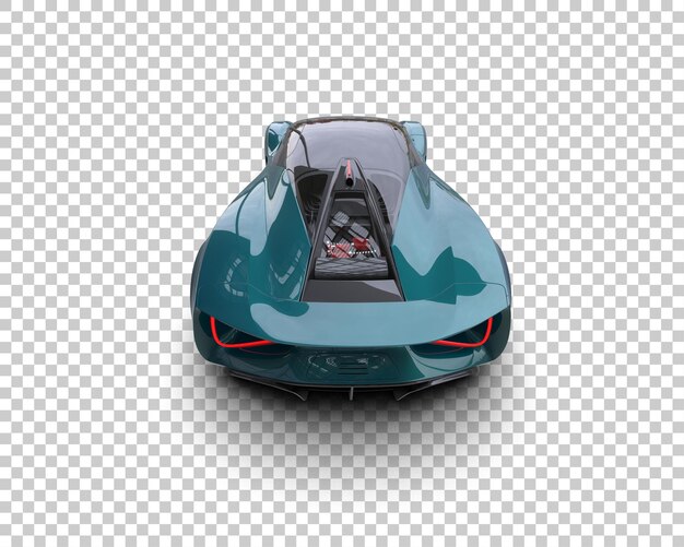 Auto deportivo realista aislado en el fondo Ilustración de renderización 3D