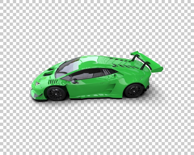 Auto deportivo realista aislado en el fondo Ilustración de renderización 3D