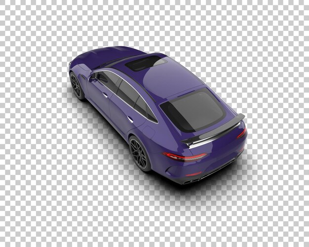 Auto deportivo realista aislado en el fondo Ilustración de renderización 3D