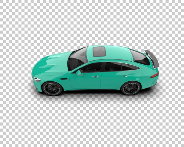 Auto deportivo realista aislado en el fondo Ilustración de renderización 3D