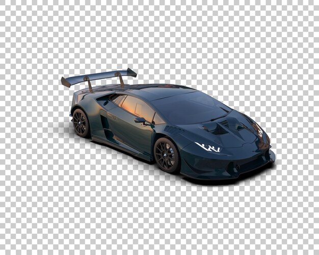 Auto deportivo realista aislado en el fondo Ilustración de renderización 3D