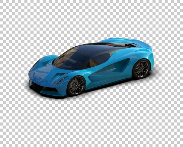 Auto deportivo realista aislado en el fondo Ilustración de renderización 3D