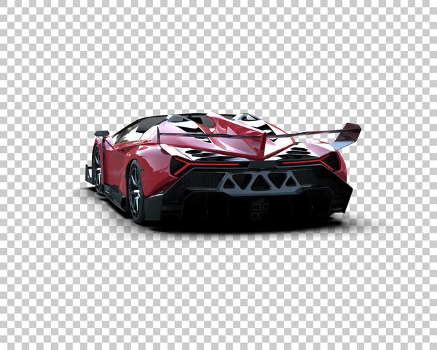 Auto deportivo realista aislado en el fondo Ilustración de renderización 3D