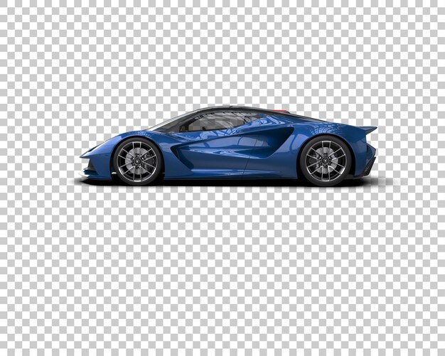 Auto deportivo realista aislado en el fondo Ilustración de renderización 3D
