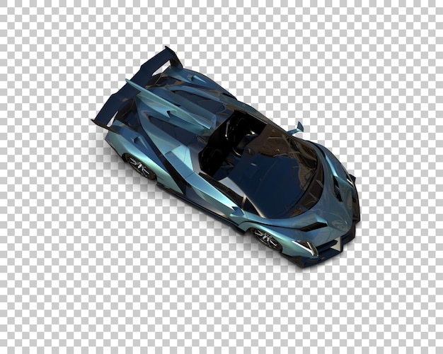 Auto deportivo realista aislado en el fondo Ilustración de renderización 3D