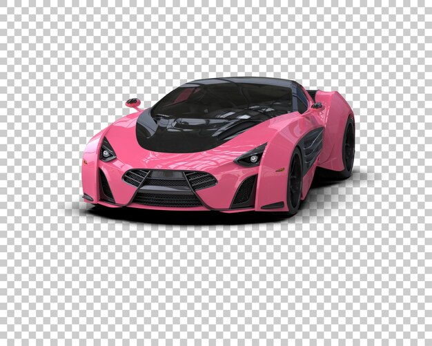 Auto deportivo realista aislado en el fondo Ilustración de renderización 3D