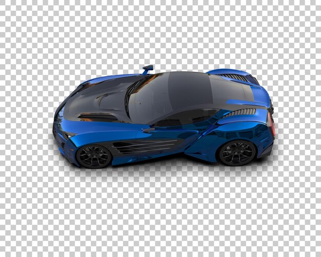 Auto deportivo realista aislado en el fondo Ilustración de renderización 3D