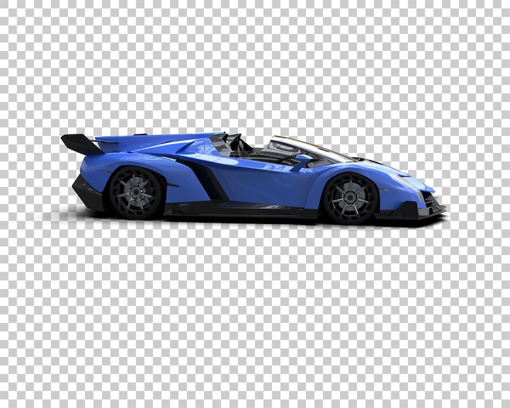 PSD auto deportivo realista aislado en el fondo ilustración de renderización 3d