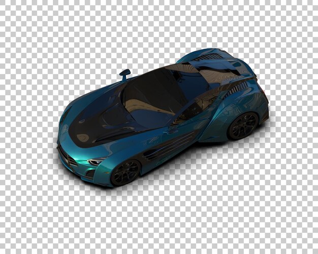 Auto deportivo realista aislado en el fondo Ilustración de renderización 3D