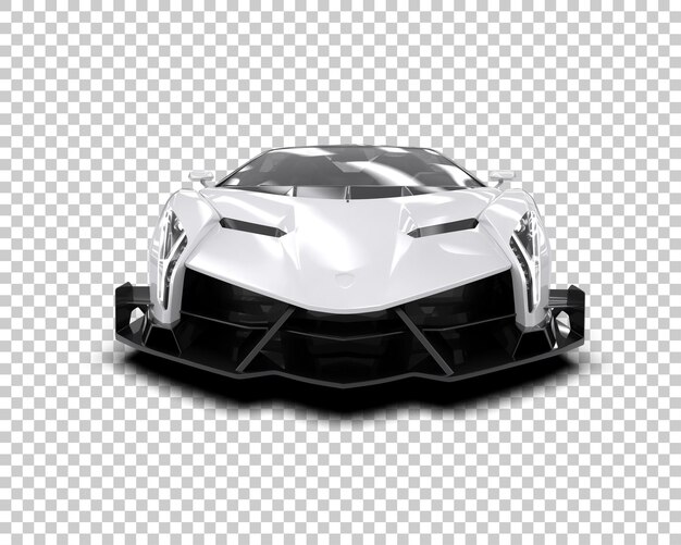 Auto deportivo realista aislado en el fondo Ilustración de renderización 3D