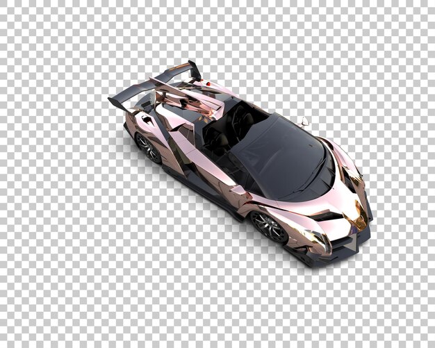 Auto deportivo realista aislado en el fondo Ilustración de renderización 3D