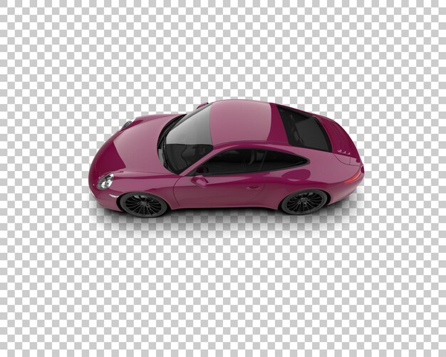 Auto deportivo realista aislado en el fondo Ilustración de renderización 3D
