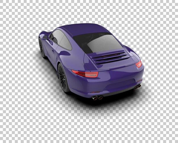 Auto deportivo realista aislado en el fondo Ilustración de renderización 3D