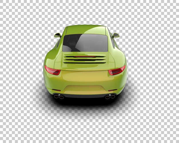 Auto deportivo realista aislado en el fondo Ilustración de renderización 3D